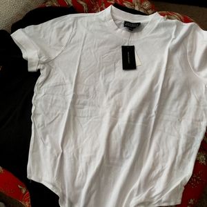 NWT swt of 2 Danielle Bernstein Cotton Thong Bodysuits L